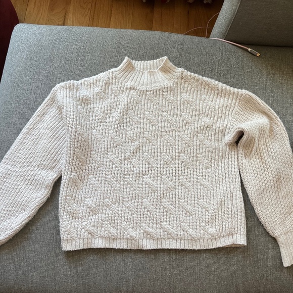 J. Crew Cotton-blend cable Mockneck sweater - XS - Picture 1 of 5
